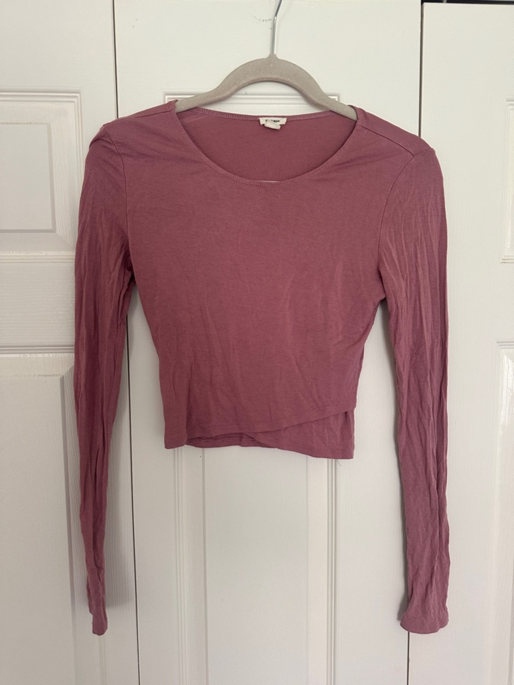 Garage Mauve Long Sleeve Asymmetrical Hem Tee